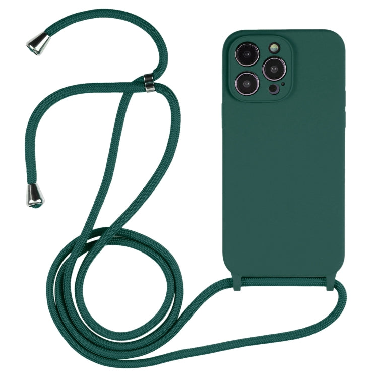Coque en Silicone Liquide avec Cordon, Pour iPhone 16 Pro Max, Pour iPhone 16 Pro, Pour iPhone 16 Plus