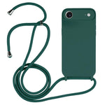 Coque en silicone liquide avec cordon bandoulière, pour iPhone 17 Pro Max, pour iPhone 17 Pro, pour iPhone 17, pour iPhone Air