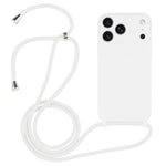 Coque en silicone liquide avec cordon bandoulière, pour iPhone 17 Pro Max, pour iPhone 17 Pro, pour iPhone 17, pour iPhone Air