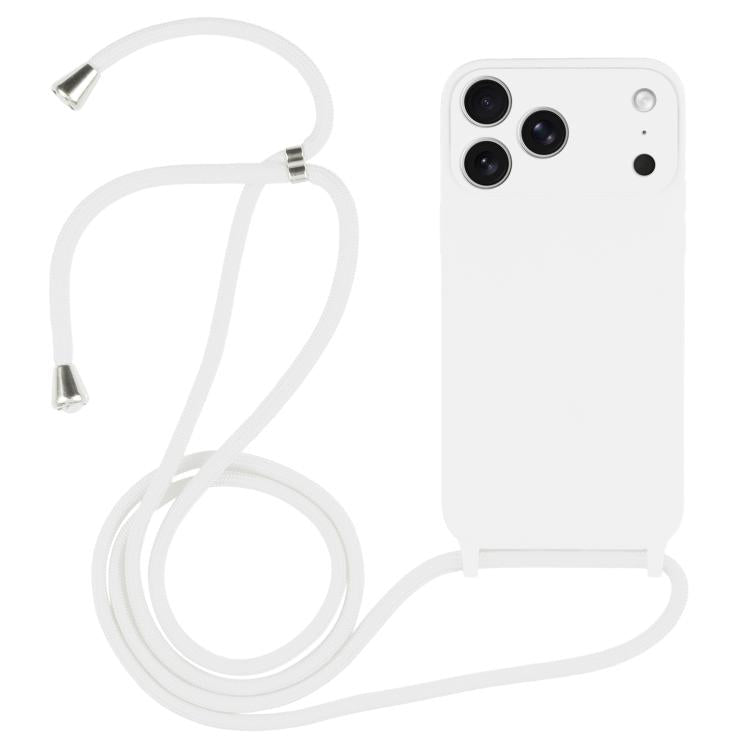 Coque en silicone liquide avec cordon bandoulière, pour iPhone 17 Pro Max, pour iPhone 17 Pro, pour iPhone 17, pour iPhone Air