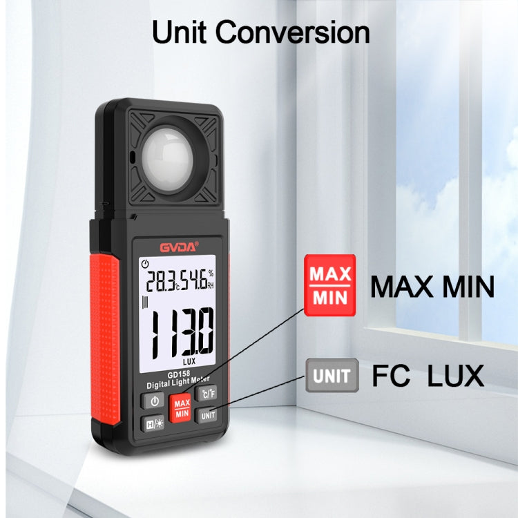 Luxmètre numérique GVDA GD158 200000Lux, testeur de luminosité photomètre