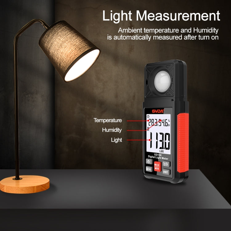 Luxmètre numérique GVDA GD158 200000Lux, testeur de luminosité photomètre