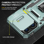 Coque de téléphone Armor PC + TPU avec protection de caméra, Pour iPhone 16 Pro, Pour iPhone 16 Plus, Pour iPhone 16, Pour iPhone 15 Pro Max, Pour iPhone 15 Pro, Pour iPhone 15 Plus