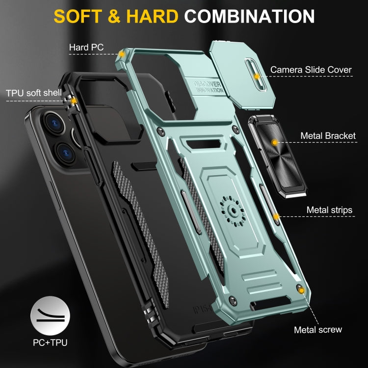Coque de téléphone Armor PC + TPU avec protection de caméra, Pour iPhone 16 Pro, Pour iPhone 16 Plus, Pour iPhone 16, Pour iPhone 15 Pro Max, Pour iPhone 15 Pro, Pour iPhone 15 Plus