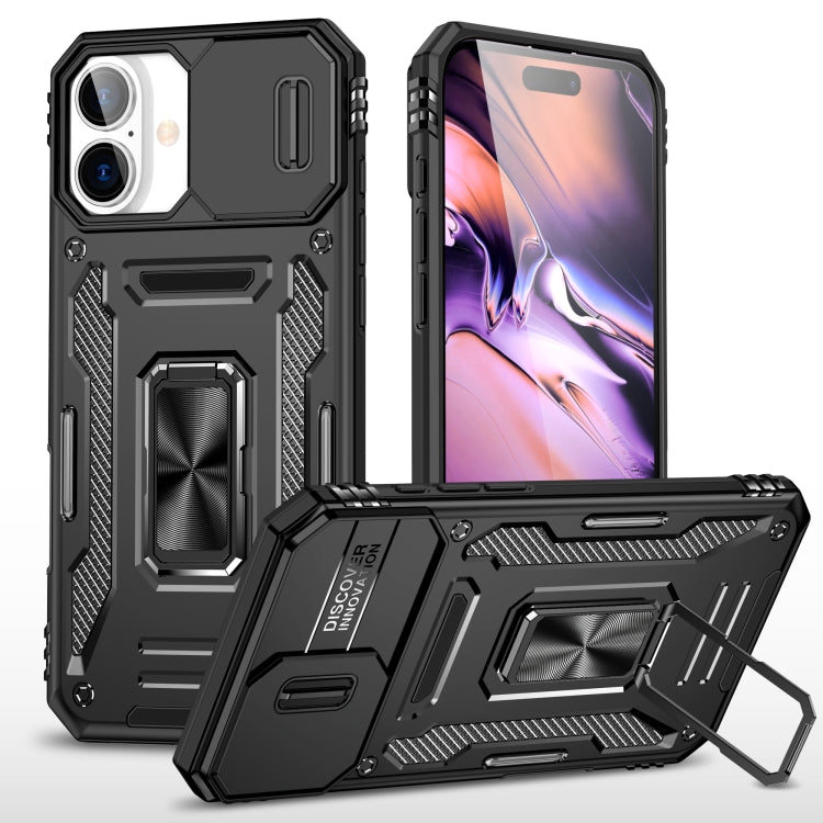 Coque de téléphone Armor PC + TPU avec protection de caméra, Pour iPhone 16 Pro, Pour iPhone 16 Plus, Pour iPhone 16, Pour iPhone 15 Pro Max, Pour iPhone 15 Pro, Pour iPhone 15 Plus