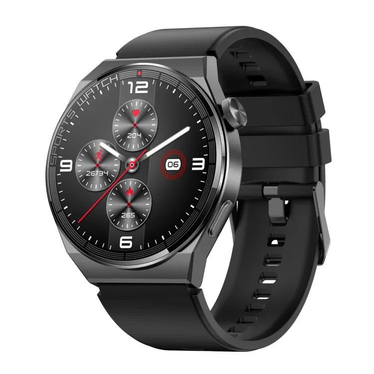 Montre intelligente KT62 avec écran TFT rond de 1,36 pouce, prend en charge les appels Bluetooth/la surveillance de l'oxygène sanguin, bracelet en silicone, bracelet en cuir, bracelet en acier