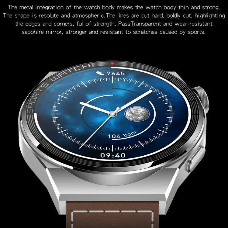 KT62 1.36 inch TFT Round Screen Smart Watch Supports Bluetooth Call/Blood Oxygen Monitoring, Silicone Strap, Leather Strap, Steel Strap