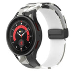 Bracelet de montre en silicone camouflage à fermoir magnétique, pour Samsung Galaxy Watch5 / 5 Pro / Watch 4 / 4 Classic