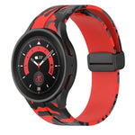 Bracelet de montre en silicone camouflage à fermoir magnétique, pour Samsung Galaxy Watch5 / 5 Pro / Watch 4 / 4 Classic