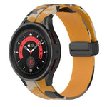 Bracelet de montre en silicone camouflage à fermoir magnétique, pour Samsung Galaxy Watch5 / 5 Pro / Watch 4 / 4 Classic