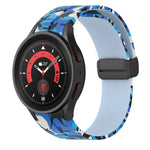 Bracelet de montre en silicone camouflage à fermoir magnétique, pour Samsung Galaxy Watch5 / 5 Pro / Watch 4 / 4 Classic