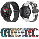 Bracelet de montre en silicone camouflage à fermoir magnétique, pour Samsung Galaxy Watch5 / 5 Pro / Watch 4 / 4 Classic