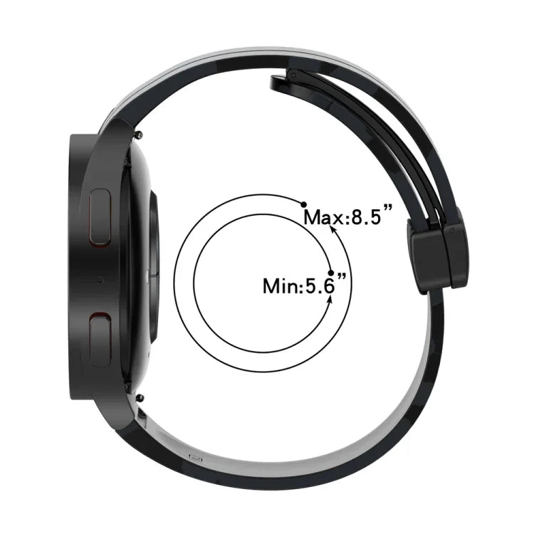 Bracelet de montre en silicone camouflage à fermoir magnétique, pour Samsung Galaxy Watch5 / 5 Pro / Watch 4 / 4 Classic