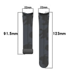 Bracelet de montre en silicone camouflage à fermoir magnétique, pour Samsung Galaxy Watch5 / 5 Pro / Watch 4 / 4 Classic