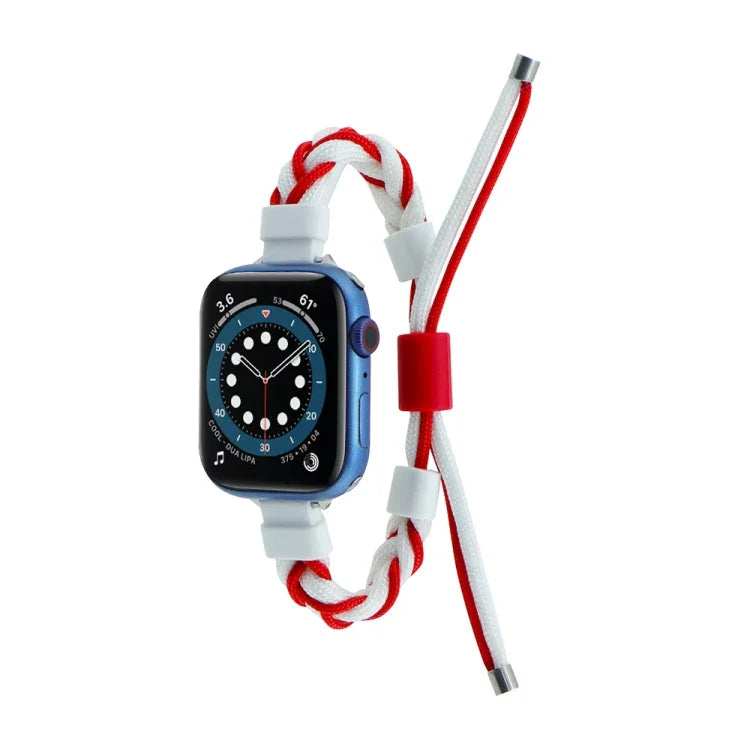 Bracelet de montre en nylon tressé en silicone, pour Apple Watch 42 mm, pour Apple Watch 38 mm