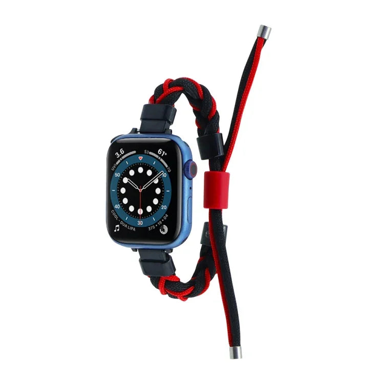 Bracelet de montre en nylon tressé en silicone, pour Apple Watch 42 mm, pour Apple Watch 38 mm