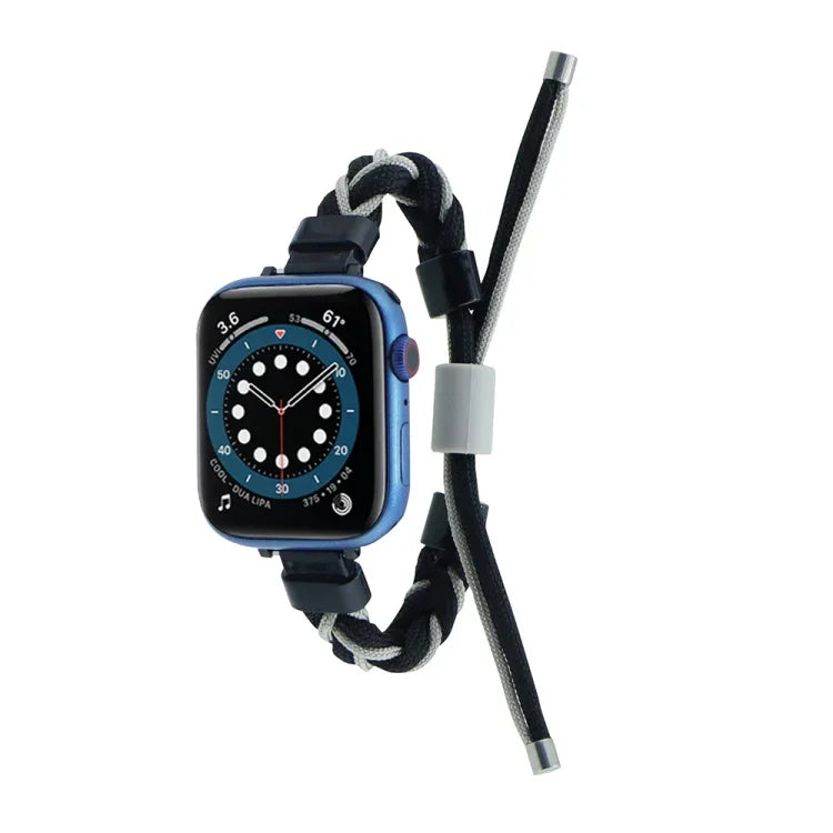 Bracelet de montre en nylon tressé en silicone, pour Apple Watch 42 mm, pour Apple Watch 38 mm