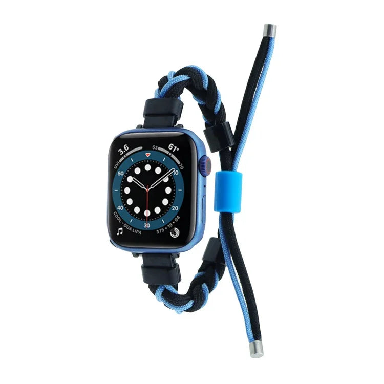 Bracelet de montre en nylon tressé en silicone, pour Apple Watch 42 mm, pour Apple Watch 38 mm