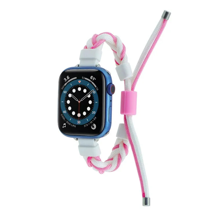 Bracelet de montre en nylon tressé en silicone, pour Apple Watch 42 mm, pour Apple Watch 38 mm