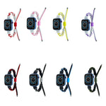 Bracelet de montre en nylon tressé en silicone, pour Apple Watch 42 mm, pour Apple Watch 38 mm