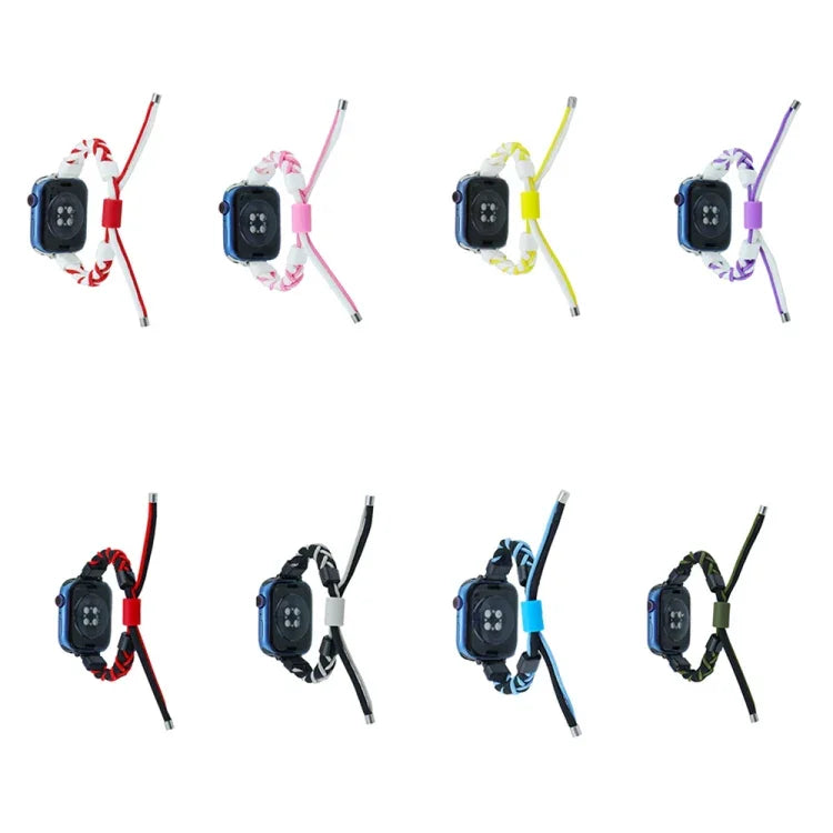 Bracelet de montre en nylon tressé en silicone, pour Apple Watch 42 mm, pour Apple Watch 38 mm