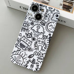 Painted Pattern Precise Hole PC Phone Case, For iPhone 13