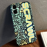 Painted Pattern Precise Hole PC Phone Case, For iPhone 12