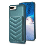 BF26 Wave Pattern Card Bag Holder Phone Case, For iPhone XS Max, For iPhone 8 Plus / 7 Plus