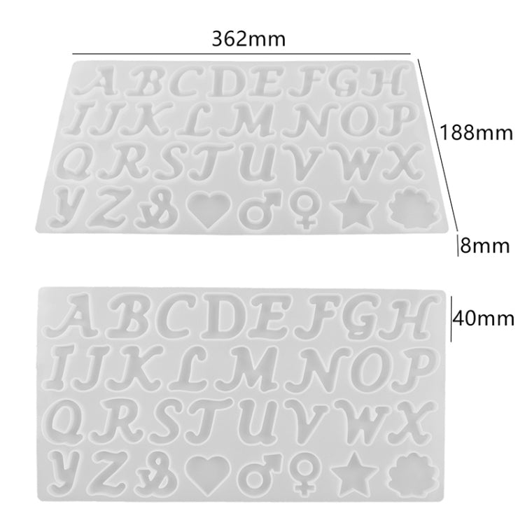 Moule en silicone miroir pour porte-clés époxy en résine de cristal DIY