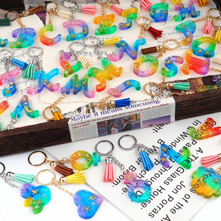 Moule en silicone miroir pour porte-clés époxy en résine de cristal DIY