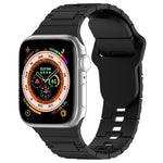 Bracelet de montre en silicone style armure à boucle carrée, pour Apple Watch 8 45 mm, pour Apple Watch SE 2022 40 mm, pour Apple Watch SE 2022 44 mm