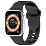 Bracelet de montre en silicone style armure à boucle carrée, pour Apple Watch 8 45 mm, pour Apple Watch SE 2022 40 mm, pour Apple Watch SE 2022 44 mm