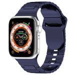 Bracelet de montre en silicone style armure à boucle carrée, pour Apple Watch 8 45 mm, pour Apple Watch SE 2022 40 mm, pour Apple Watch SE 2022 44 mm