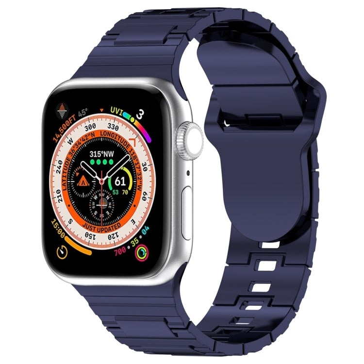Bracelet de montre en silicone style armure à boucle carrée, pour Apple Watch Ultra 49mm, pour Apple Watch SE 2023 44mm, pour Apple Watch 8 41mm