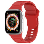 Bracelet de montre en silicone style armure à boucle carrée, pour Apple Watch Ultra 49mm, pour Apple Watch SE 2023 44mm, pour Apple Watch 8 41mm