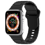 Bracelet de montre en silicone style armure à boucle carrée, pour Apple Watch SE 2023 40mm, pour Apple Watch 4 40mm, pour Apple Watch 3 38mm