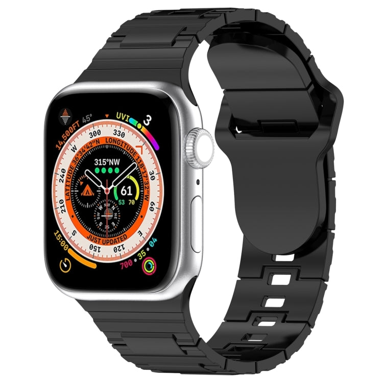Bracelet de montre en silicone style armure à boucle carrée, pour Apple Watch 42mm, pour Apple Watch 38mm, pour Apple Watch Ultra 2 49mm