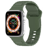 Bracelet de montre en silicone style armure à boucle carrée, pour Apple Watch 42mm, pour Apple Watch 38mm, pour Apple Watch Ultra 2 49mm