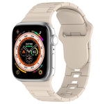 Bracelet de montre en silicone style armure à boucle carrée, pour Apple Watch 42mm, pour Apple Watch 38mm, pour Apple Watch Ultra 2 49mm