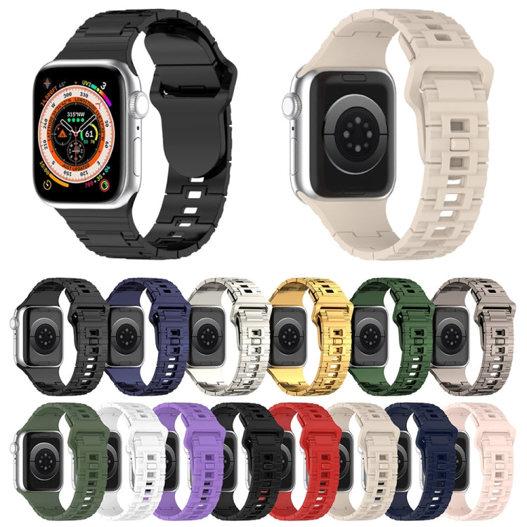 Bracelet de montre en silicone style armure à boucle carrée, pour Apple Watch 8 45 mm, pour Apple Watch SE 2022 40 mm, pour Apple Watch SE 2022 44 mm