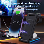 H28 Chargeur sans fil multifonctionnel pliable 5 en 1 15W, H28