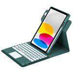 Étui en cuir avec clavier Bluetooth rotatif à 360 degrés et pavé tactile, pour iPad 10e génération 10.9 2022, pour iPad Air 2022 / iPad Pro 11 2021, pour iPad 10.2 2021 / Air 2019