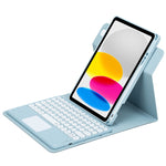 Étui en cuir avec clavier Bluetooth rotatif à 360 degrés et pavé tactile, pour iPad 10e génération 10.9 2022, pour iPad Air 2022 / iPad Pro 11 2021, pour iPad 10.2 2021 / Air 2019