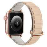 Bracelet de montre magnétique en silicone à boucle inversée, pour Apple Watch 38 mm