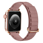Bracelet de montre magnétique en silicone à boucle inversée, pour Apple Watch 38 mm