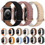 Bracelet de montre magnétique en silicone à boucle inversée, pour Apple Watch 38 mm