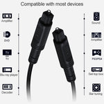 Câble de connexion optique à fibre numérique EMK port carré vers port carré pour haut-parleur, 1m, 1,5m, 2m, 3m, 5m, 8m, 10m, 15m, 25m