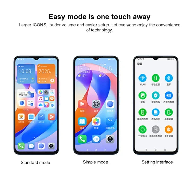 Honor Play 40C 5G, écran 6,56 pouces, MagicOS 7.1, processeur Snapdragon 480 Plus Octa-Core jusqu'à 2,2 GHz, réseau : 5G, non compatible avec Google Play, 6 Go de RAM + 128 Go de stockage