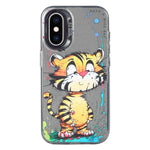 Coque de téléphone PC + TPU série peinture à l'huile motif animal, pour iPhone XS Max