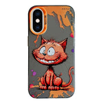 Coque de téléphone PC + TPU série peinture à l'huile motif animal, pour iPhone XS Max